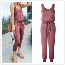 Load image into Gallery viewer, Sexy Off Shoulder Sleeveless Jumpsuits Women Summer Casual Solid O - Sophornlilly