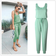 Load image into Gallery viewer, Sexy Off Shoulder Sleeveless Jumpsuits Women Summer Casual Solid O - Sophornlilly