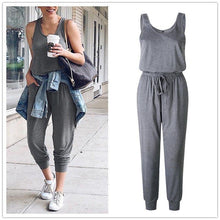 Load image into Gallery viewer, Sexy Off Shoulder Sleeveless Jumpsuits Women Summer Casual Solid O - Sophornlilly