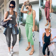 Load image into Gallery viewer, Sexy Off Shoulder Sleeveless Jumpsuits Women Summer Casual Solid O - Sophornlilly