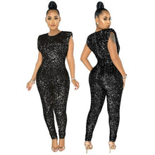 Load image into Gallery viewer, Sexy Sequins Sleeveless O Neck Bodycon Jumpsuit Women Night Party