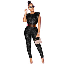 Load image into Gallery viewer, Sexy Sequins Sleeveless O Neck Bodycon Jumpsuit Women Night Party