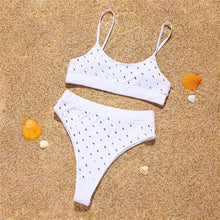 Load image into Gallery viewer, Sexy Shiny High Waist Bikinis Swimwear Push Up Women's Swimsuits High - Sophornlilly