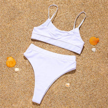 Load image into Gallery viewer, Sexy Shiny High Waist Bikinis Swimwear Push Up Women's Swimsuits High - Sophornlilly