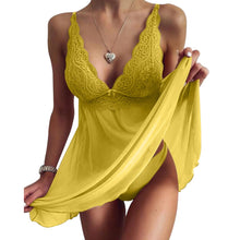 Load image into Gallery viewer, Sexy Sleepwear Women's Nightgowns Dress Through Lace Sexy Lingerie