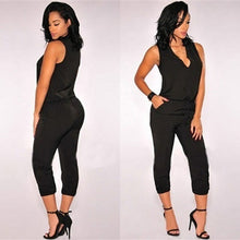 Load image into Gallery viewer, Sexy Sleeveless Jumpsuit Women Long Romper Summer Fashion Black - Sophornlilly