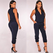 Load image into Gallery viewer, Sexy Sleeveless Jumpsuit Women Long Romper Summer Fashion Black - Sophornlilly