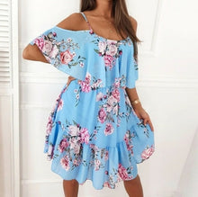Load image into Gallery viewer, Sexy Spaghetti Strap Floral Print Dress