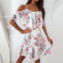 Load image into Gallery viewer, Sexy Spaghetti Strap Floral Print Dress