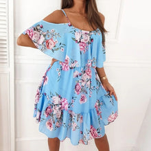 Load image into Gallery viewer, Sexy Spaghetti Strap Floral Print Dress