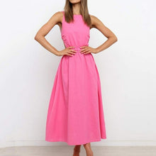 Load image into Gallery viewer, Sexy Spaghetti Strap Summer Dress New Slip Black Backless Maxi - Sophornlilly