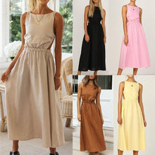 Load image into Gallery viewer, Sexy Spaghetti Strap Summer Dress New Slip Black Backless Maxi - Sophornlilly
