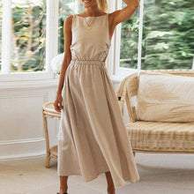 Load image into Gallery viewer, Sexy Spaghetti Strap Summer Dress New Slip Black Backless Maxi - Sophornlilly
