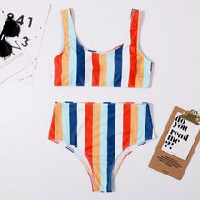 Load image into Gallery viewer, Sexy Striped High Waist Bikini New Swimsuit Women Swimwear Female - Sophornlilly