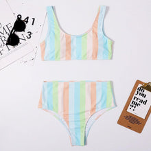Load image into Gallery viewer, Sexy Striped High Waist Bikini New Swimsuit Women Swimwear Female - Sophornlilly