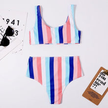 Load image into Gallery viewer, Sexy Striped High Waist Bikini New Swimsuit Women Swimwear Female - Sophornlilly