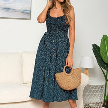 Load image into Gallery viewer, Sexy Summer Sleeveless Slip Dress Women Strapless Bow Button Loose