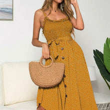 Load image into Gallery viewer, Sexy Summer Sleeveless Slip Dress Women Strapless Bow Button Loose