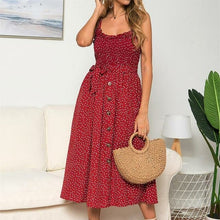 Load image into Gallery viewer, Sexy Summer Sleeveless Slip Dress Women Strapless Bow Button Loose