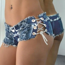 Load image into Gallery viewer, Sexy Summer Women Denim Shorts 2020 New Black Blue High Waist Ripped
