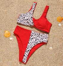 Load image into Gallery viewer, Sexy V Neck Female Swimsuit High Waist Bikini Women Swimwear Two - Sophornlilly
