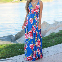 Load image into Gallery viewer, Sexy V Neck Spaghetti Strap Backless Wiggle Dress Summer Women - Sophornlilly