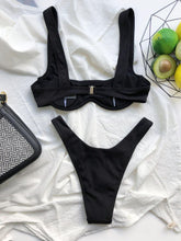 Load image into Gallery viewer, Sexy V bar Underwired Push Up Bikini Female Swimsuit Women Swimwear - Sophornlilly