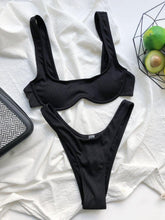 Load image into Gallery viewer, Sexy V bar Underwired Push Up Bikini Female Swimsuit Women Swimwear - Sophornlilly