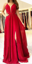 Load image into Gallery viewer, Sexy V neck Evening dress  Sleeveless Elegant Floor length long