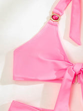 Load image into Gallery viewer, Sexy Women Bikini Swimsuit Pink Push Up Swimwear Halter Bandage - Sophornlilly