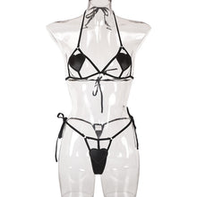 Load image into Gallery viewer, Sexy Women Bra Set Push Up Halter Bandage Unpadded Heart Bra Erotic