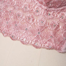 Load image into Gallery viewer, Sexy Women Embroidery Lace Bustier Crop Top Sequins Rhinestone Push Up