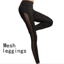 Load image into Gallery viewer, Sexy Women Fitness Leggings Female Leggings Gothic Insert Mesh Design