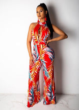 Load image into Gallery viewer, Sexy Women O neck Sleeveless Floral Print Elegant Wide Leg Summer - Sophornlilly