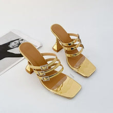Load image into Gallery viewer, Sexy Women Pumps  Buckles Pumps Peep Toe Super High Heels Rome Style