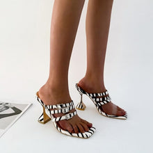 Load image into Gallery viewer, Sexy Women Pumps  Buckles Pumps Peep Toe Super High Heels Rome Style