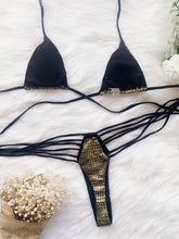 Load image into Gallery viewer, Sexy Wrap Around Gold Print Bikini Women Swimwear Female Swimsuit - Sophornlilly