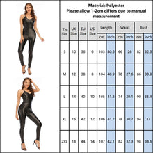 Load image into Gallery viewer, Sexy wetlook Faux Leather Catsuit PVC Latex Bodysuit Back Zipper Open