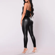 Load image into Gallery viewer, Sexy wetlook Faux Leather Catsuit PVC Latex Bodysuit Back Zipper Open
