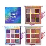 Shimmer Matte Eyeshadow Makeup Palette 9 Colors Holographic Nude Glow