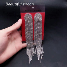 Load image into Gallery viewer, Shining Rhinestone Pendant Earrings