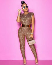 Load image into Gallery viewer, Shinning Sequins Women Jumpsuits New Three Colors Fashion Cap - Sophornlilly