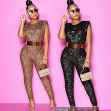 Load image into Gallery viewer, Shinning Sequins Women Jumpsuits New Three Colors Fashion Cap - Sophornlilly