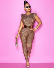 Load image into Gallery viewer, Shinning Sequins Women Jumpsuits New Three Colors Fashion Cap - Sophornlilly