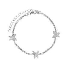 Load image into Gallery viewer, Shiny Crystal Butterfly Anklet for Women Gold Silver Color Statement