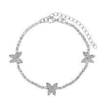 Load image into Gallery viewer, Shiny Crystal Butterfly Anklet for Women Gold Silver Color Statement