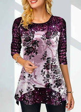 Load image into Gallery viewer, Sequins Shirt Spring Summer Blouse 3/4 Sleeve Casual