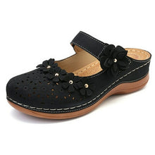Load image into Gallery viewer, Shoes For Women Platform Sandals Hollow Flower Retro Style PU - Sophornlilly