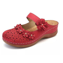 Load image into Gallery viewer, Shoes For Women Platform Sandals Hollow Flower Retro Style PU - Sophornlilly