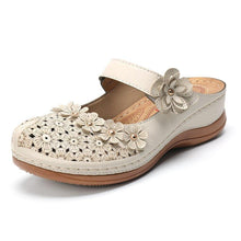 Load image into Gallery viewer, Shoes For Women Platform Sandals Hollow Flower Retro Style PU - Sophornlilly
